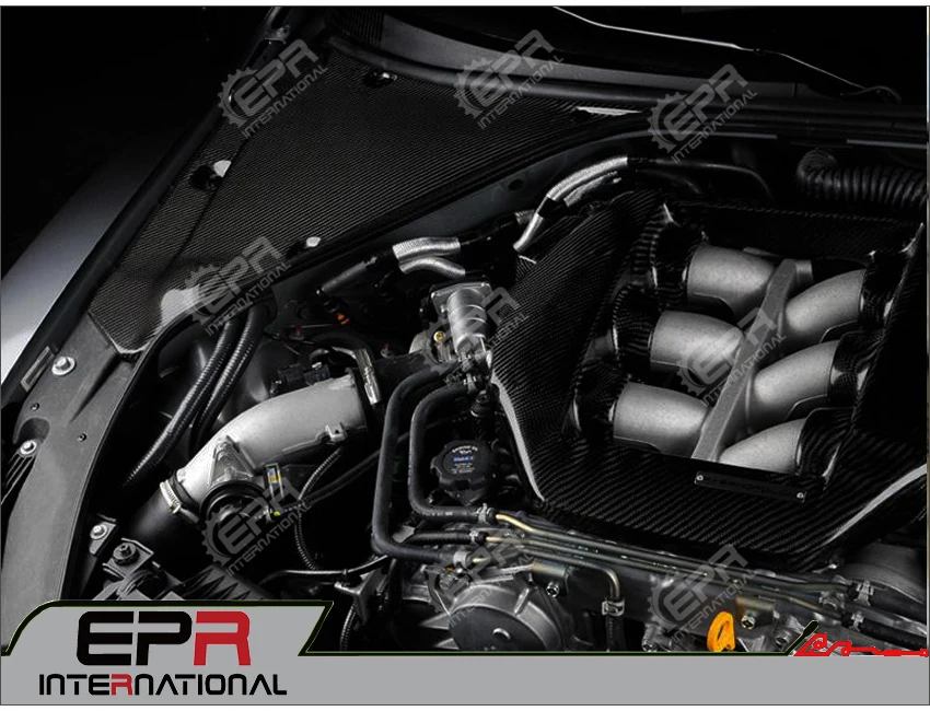 Автомобильный Стайлинг для Nissan R35 GTR OEM из углеродного волокна крышка двигателя глянцевая отделка внутренняя Дрифт гоночная отделка волокна тюнинг тела комплект части