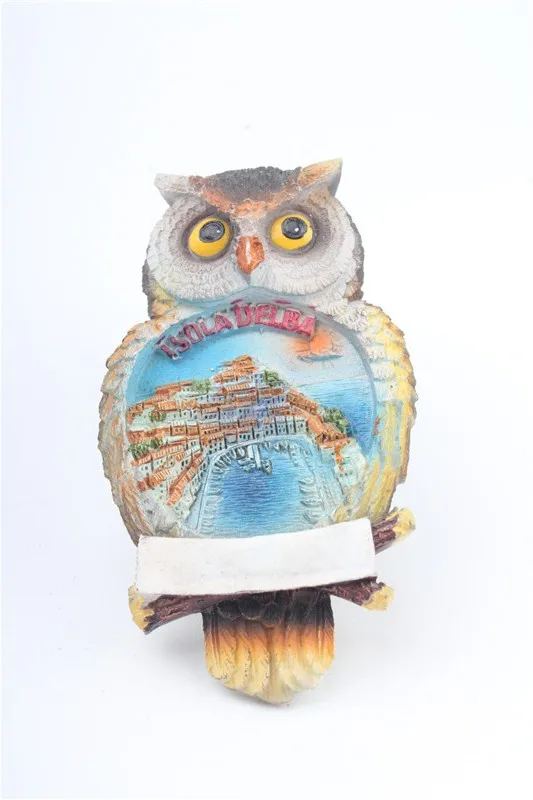 

3PCS Resin Creative Owl 3D Fridge Magnets For Kids Gift Cartoon Refrigerator Magnetic Stickers Home Decoration