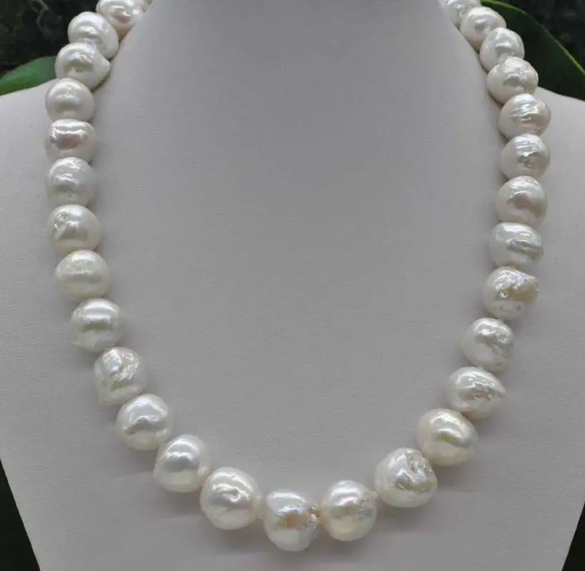 

NEW fashion Natural Rare white 14-15mm kasumi Pearl Necklace 18"