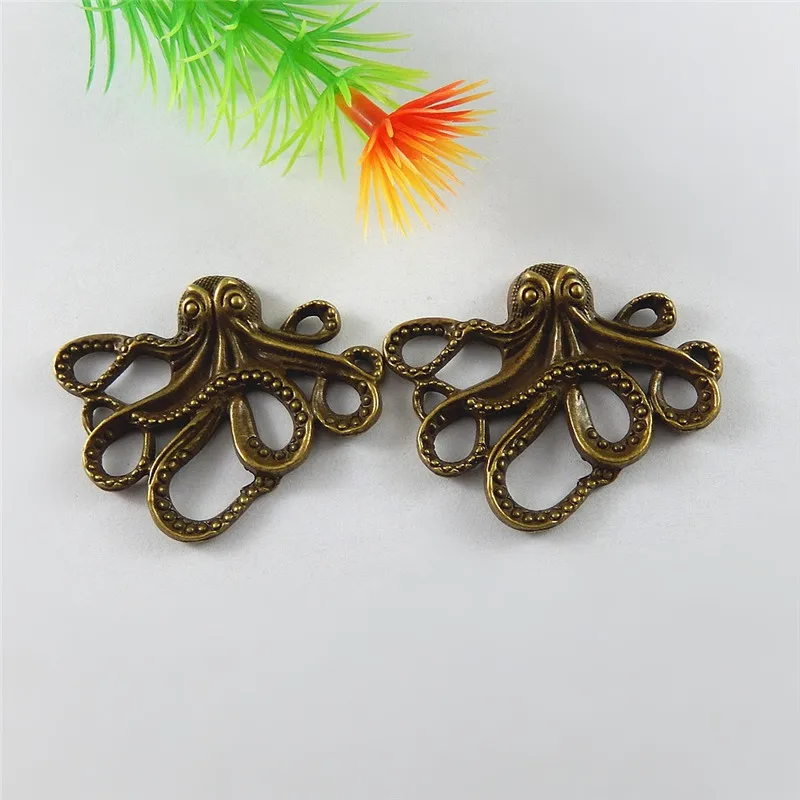 Украшения в виде осьминога 5 шт. антикварная бронза уникальный дизайн коллекция