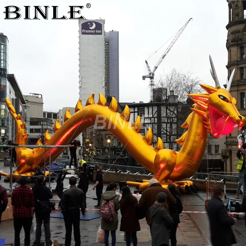 Customized Chinese style inflatable golden dragon model for event parade | Игрушки и хобби