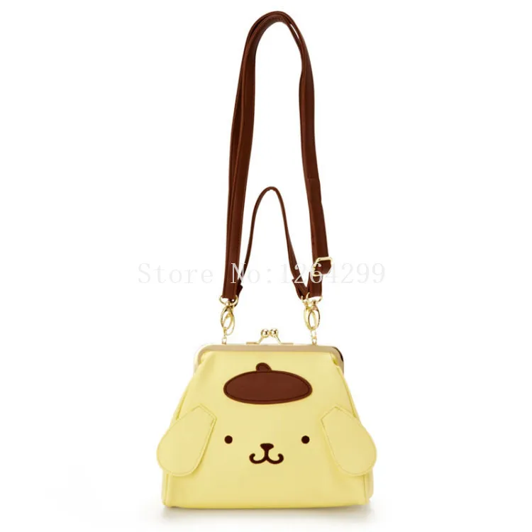 Цвет: желтый Новая мода My Melody Cinnamoroll PomPom Purin для девочек PU курьерские Сумки детские сумки для детей - Цвет: Цвет: желтый