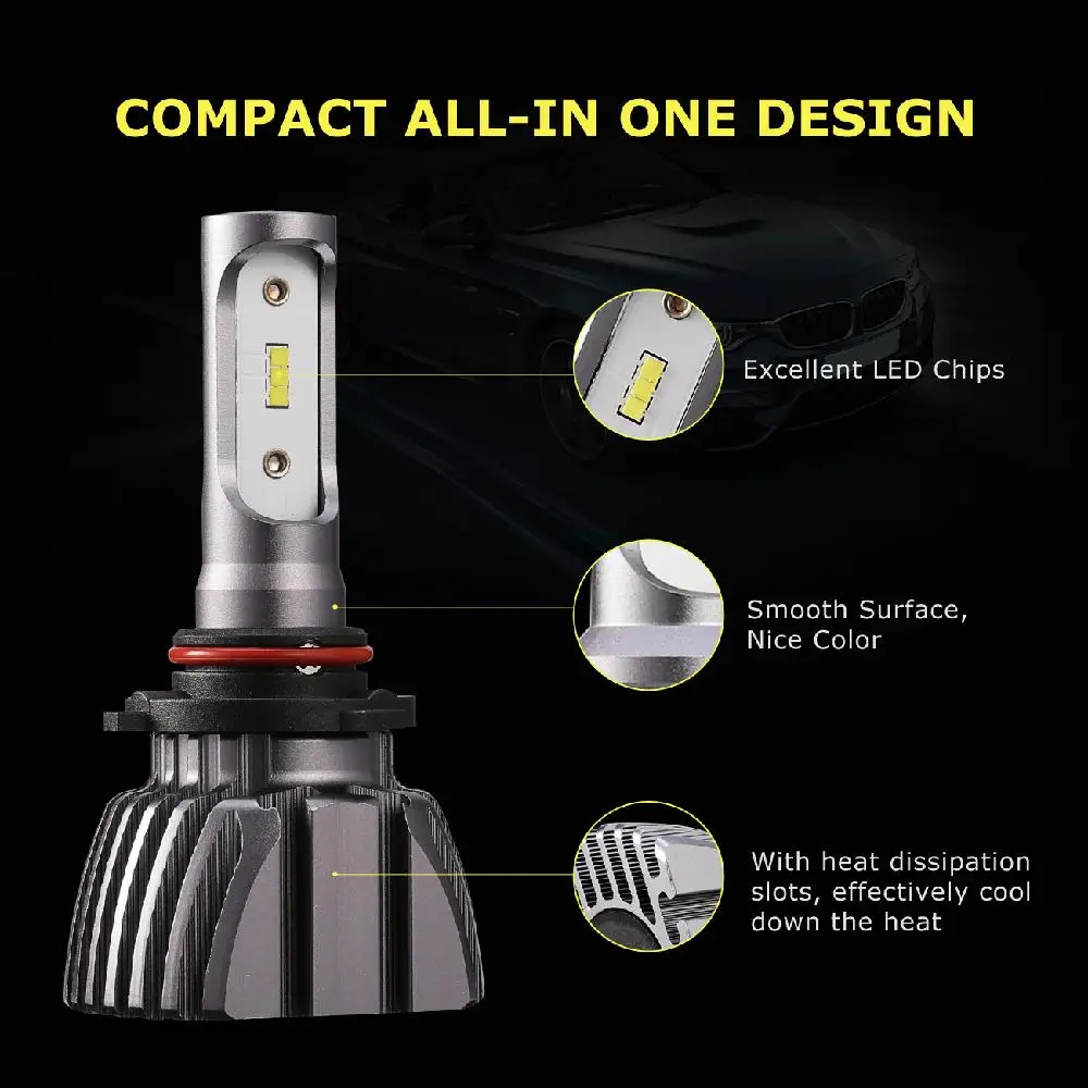 Oslamp 9005 9006 автомобиля светодиодный лампы для передних фар 8000lm 12v 24v авто фары GMC Danali