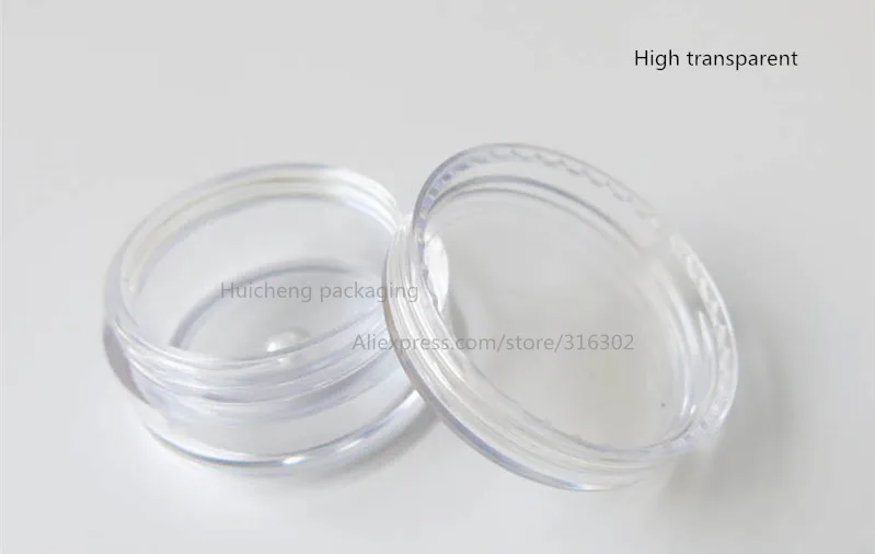 АКЦИЯ 100x3g пластиковая банка, прозрачный пластиковый горшок для ногтей художественные блестки, маленький круглый контейнер для крема, контейнер для косметики