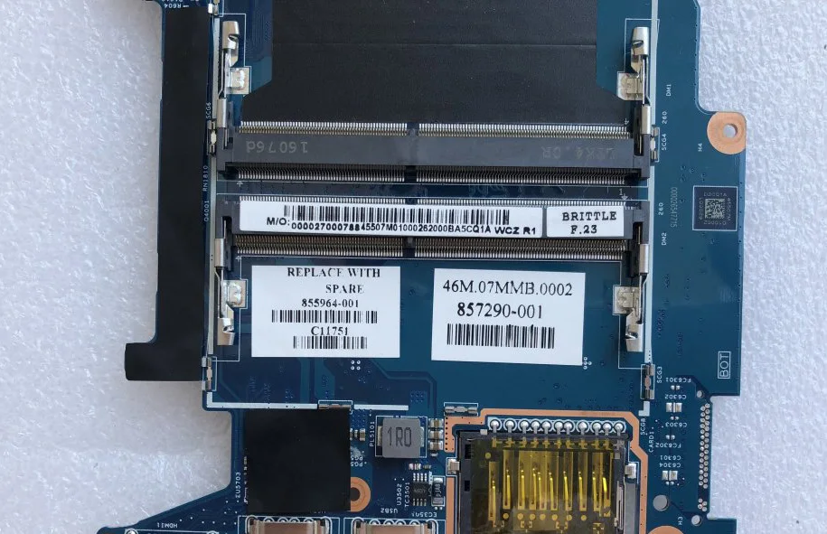 Для hp павильон X360 M3-U Кабриолет 13-U033CA Материнская плата ноутбука 855964-601 855964-501 i5-6200U 15256-1 448.07M07.0011