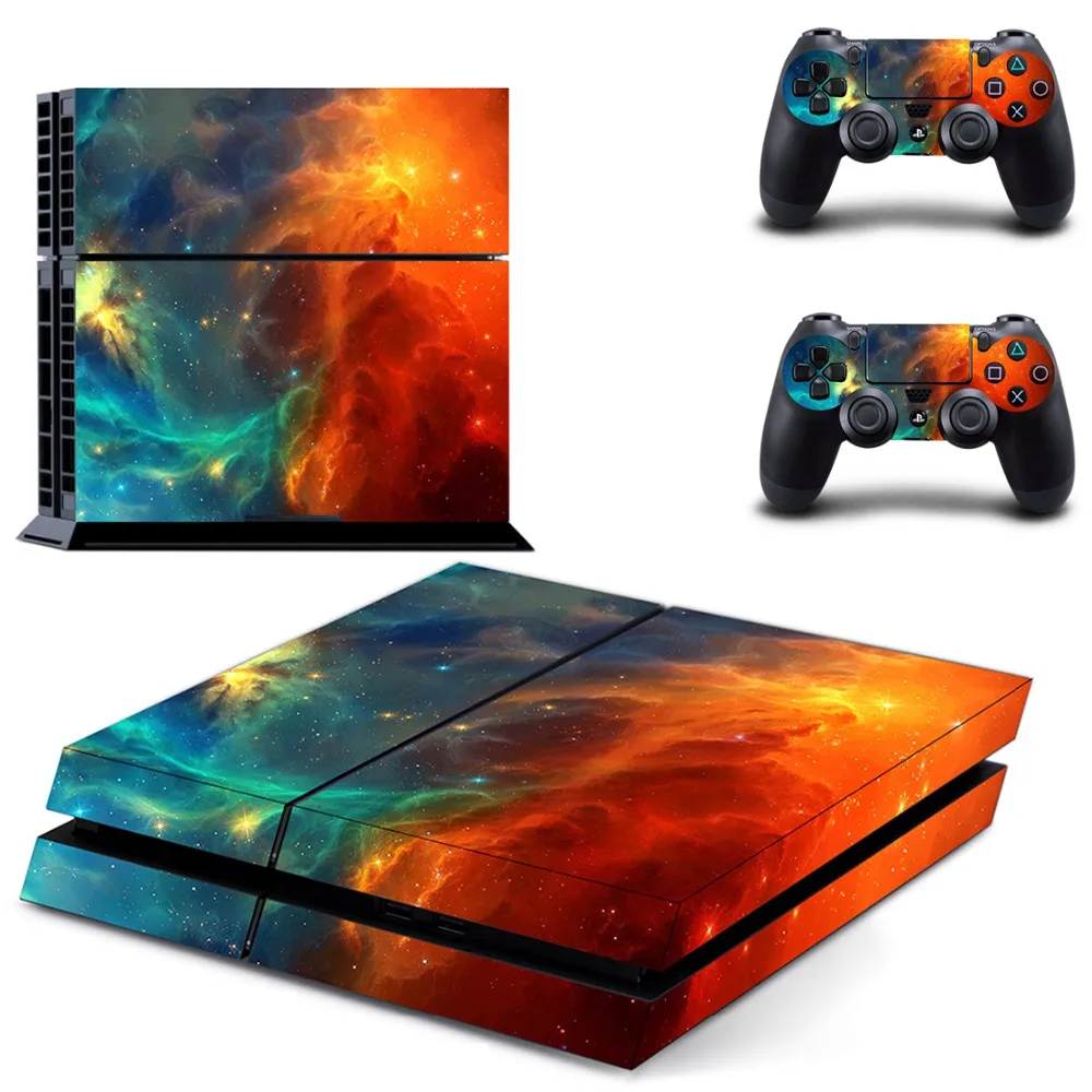 Защитный чехол для PS4 контроллера+ Съемная Виниловая наклейка для playstation 4 консоль для PS4 наклейки