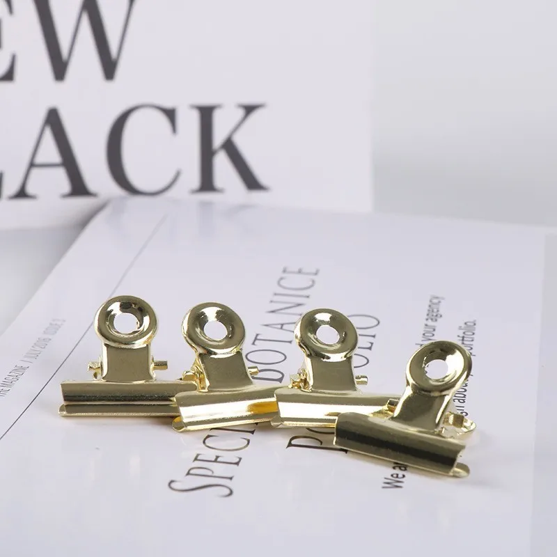 10 шт. доступный золотистый тон металлический офисный скрепки для документов