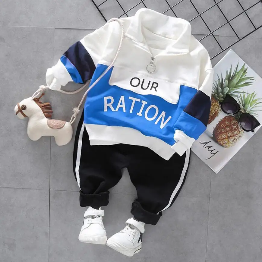 2019 new Spring Autumn Boys Sports Clothes Tracksuit Suits for Toddler Baby Boy Girls Casual Set Outfits 1-4 yrs |