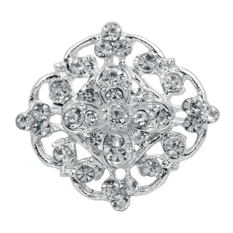 Женская брошь в форме цветка с кристаллами|Броши| |