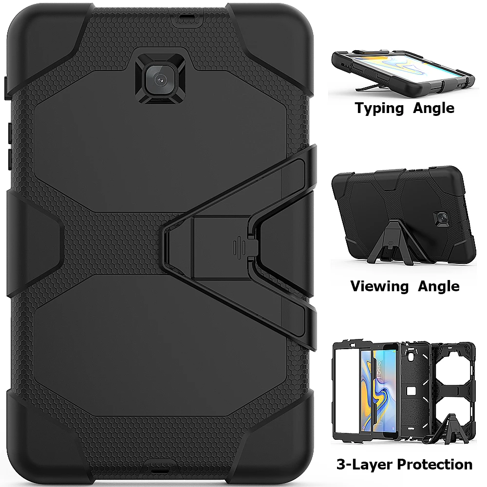 Дети Безопасный противоударный чехол для Samsung Galaxy Tab 8,0 T387 SM-T387 Tablet Heavy Duty Силикон+ PC подставка чехол принципиально+ ручка