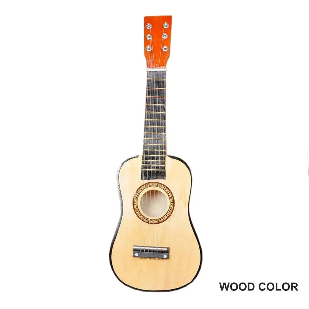 wood color Детские игрушечные гитары Детская гитара 6 струн 2" 8 цветов укулеле группа Музыкальные инструменты ремесла липа детей - Цвет: wood color