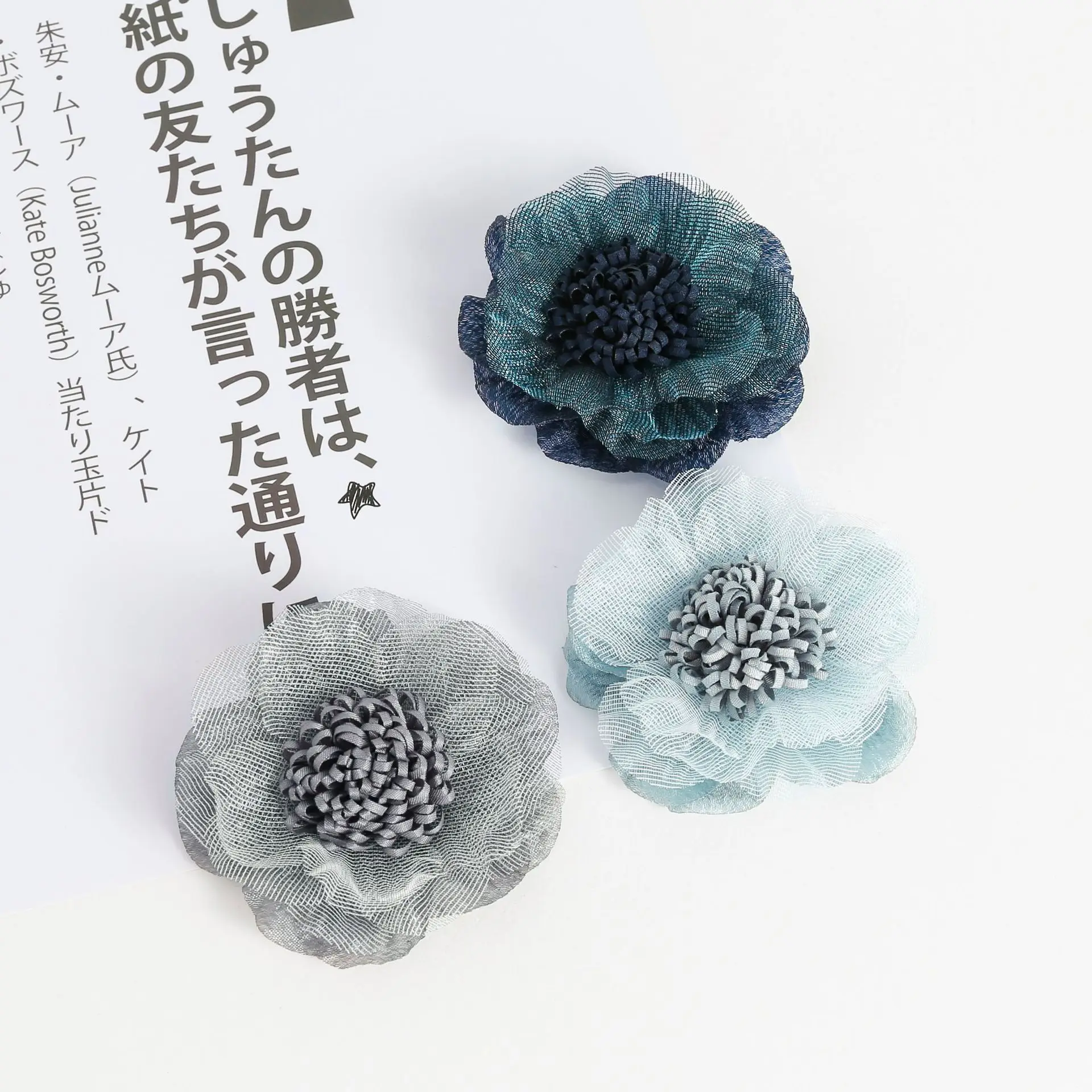 10 шт./лот ручная работа корейские цветы патчи для одежды головные уборы