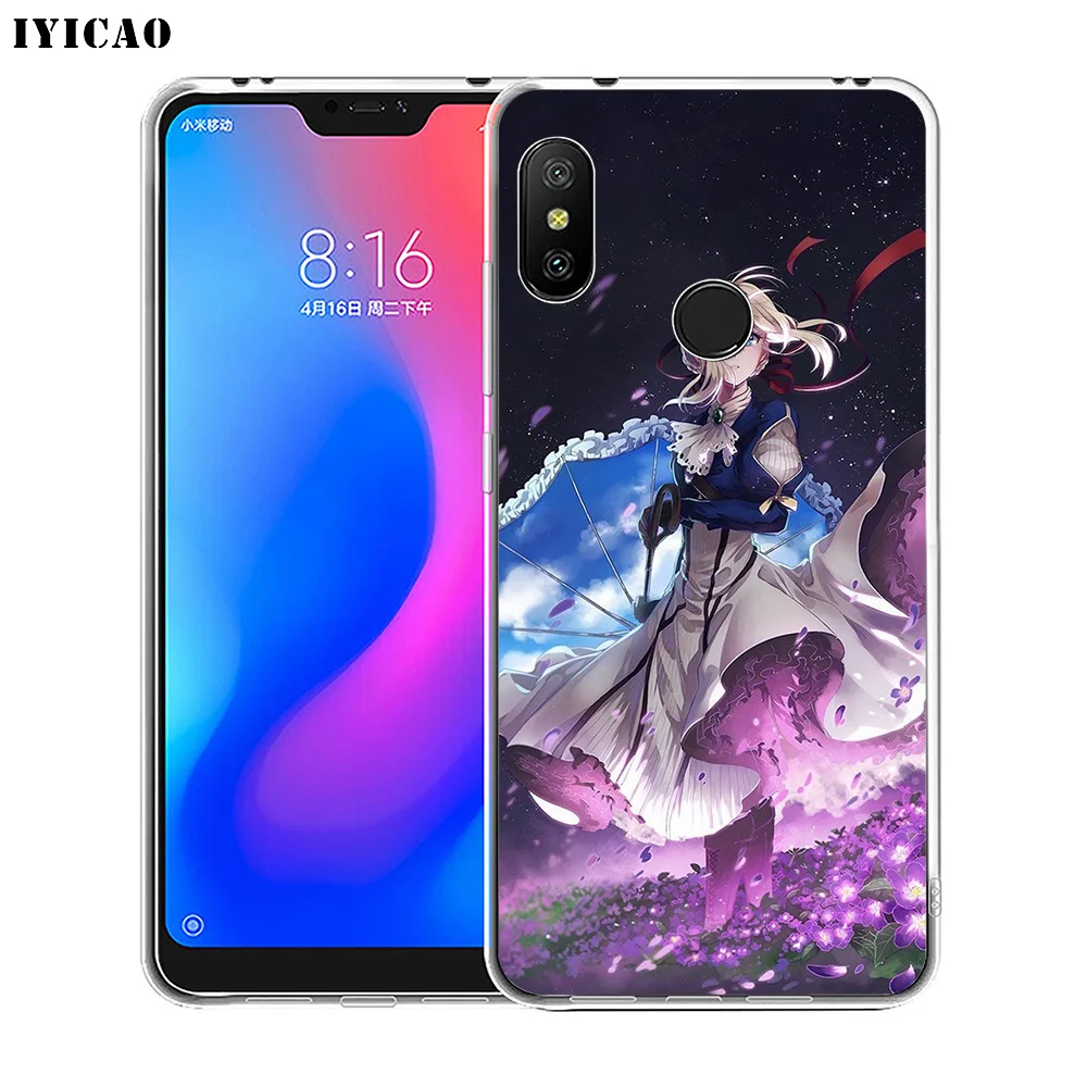 IYICAO фиолетовый мягкий силиконовый чехол для телефона Evergarden Xiaomi Redmi 4A 5A 6A Note 7 6 5 Pro