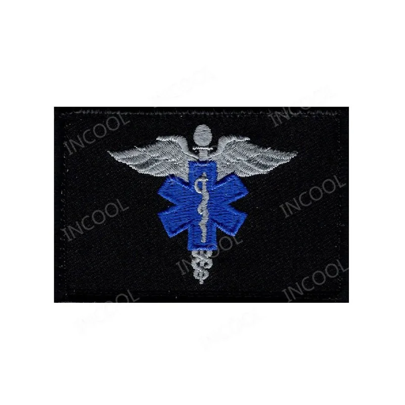 2 EMT Флаг США meic Cross звезда жизни вышивка патч нашивки для поднятия боевого духа Военная Боевая тактическая наклейка эмблема вышитый значок - Цвет: 2
