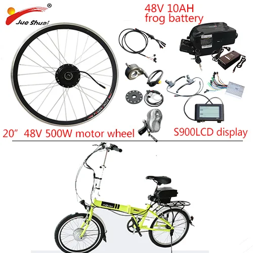 48V 10AH 500W S900 36 в 250 Вт 350 Вт 500 Вт комплект для переоборудования электрического велосипеда с батареей для 2" электрический велосипед Ступица колеса мотор Ebike E велосипед конверсионный комплект - Цвет: 48V 10AH 500W S900