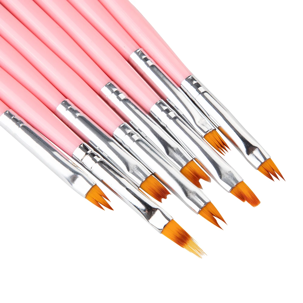 Набор акриловых кистей для дизайна ногтей в форме смайликов и лун 8 шт./лот УФ Гель