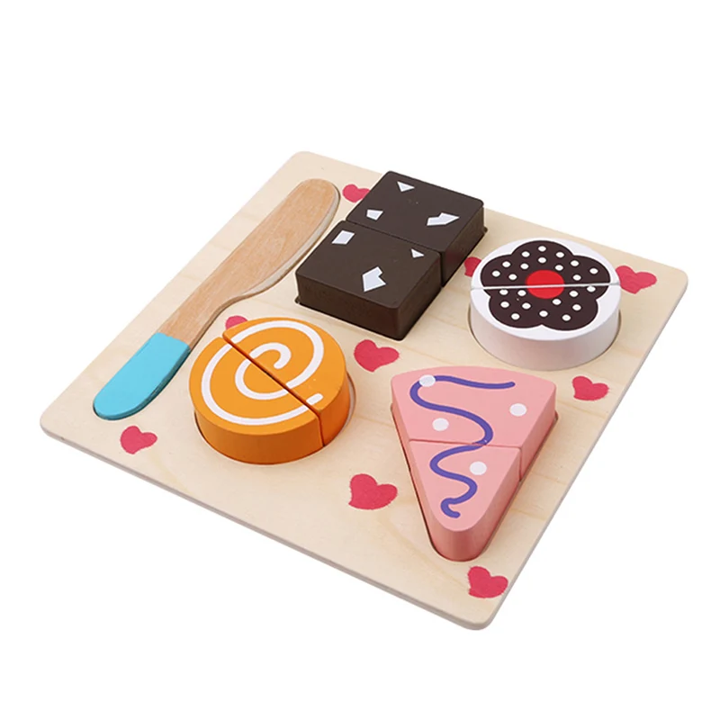 Деревянный фруктовый десерт набор забавная игрушка ребенок ролевые игры режущая