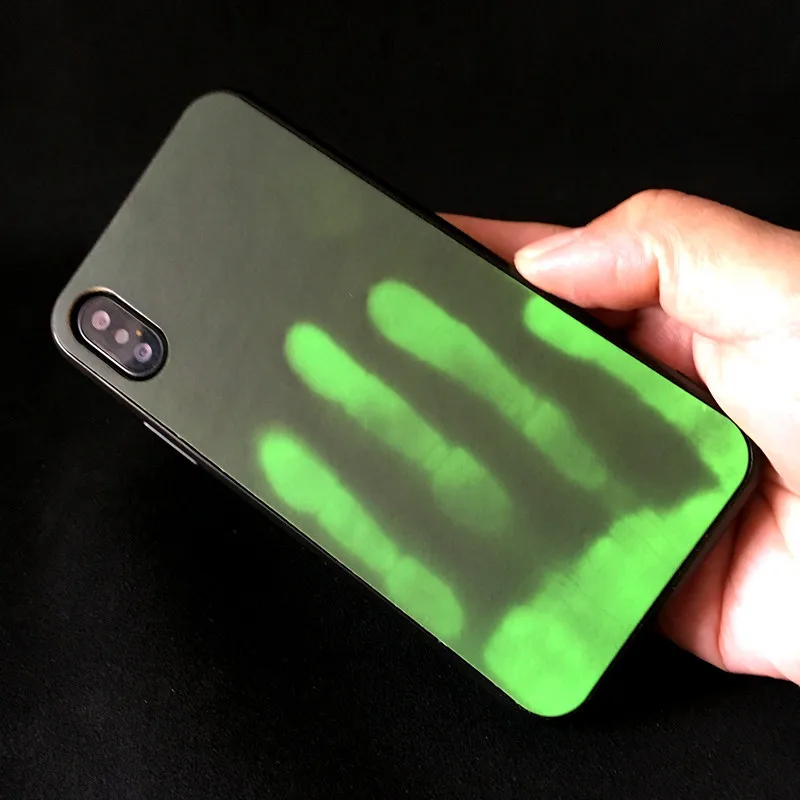 Матовый ПК термосенсор чехол для iPhone 5 5S SE 6 6S 7 8 Plus XR X XS Max 11 Pro Max Тепловая индукция чехол для телефона Fundas