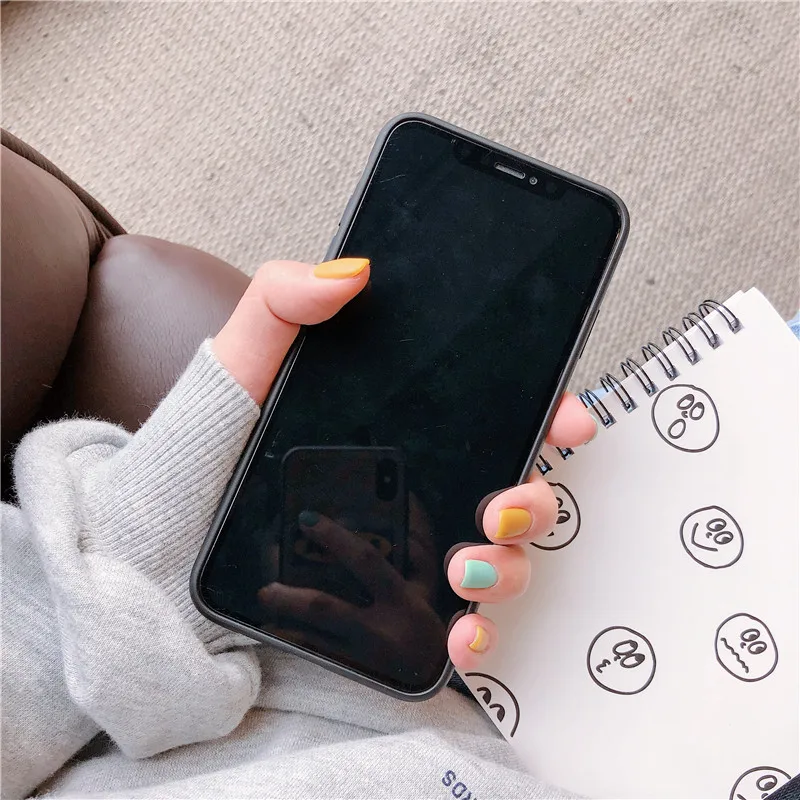 GlamPhoneCase милый мультфильм мальчик девочка чехол для iPhone X Xs Max XR 8 7 Простая мягкая задняя чехол для iPhone 8 7 6 6S Plus чехлы