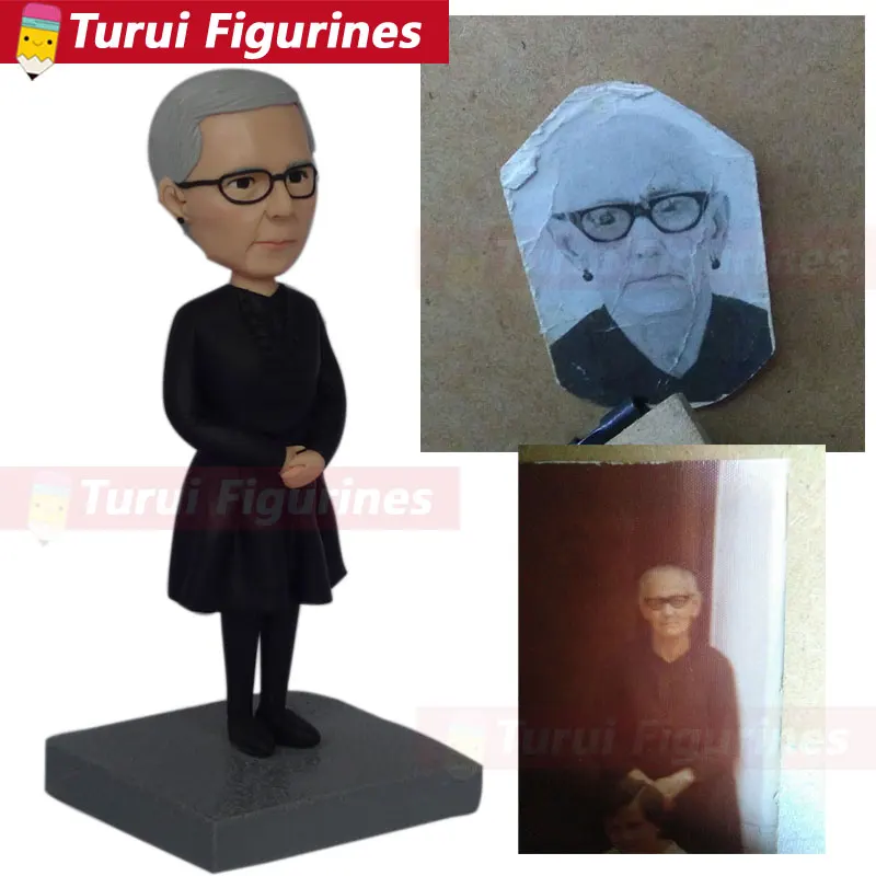Винтажная Полимерная глина bobblehead которая выглядит как вы топперы для торта