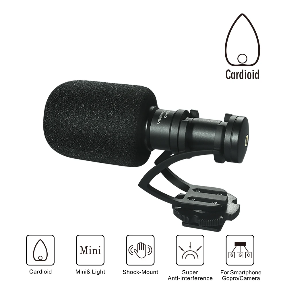 CoMica смартфон Grip Rig комплекты микрофона селфи-палка светодиодный светильник двойные ручки Стабилизатор для камеры Gopro видео вещания