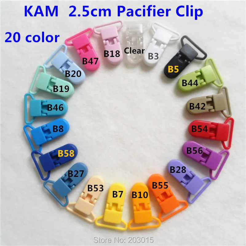 (20 color mixed) DHL 300pcs Hot D shape 2.5CM 1'' Plastic Baby Pacifier Soother Dummy Adaptor Chain Holder Clips for 25mm ribbon