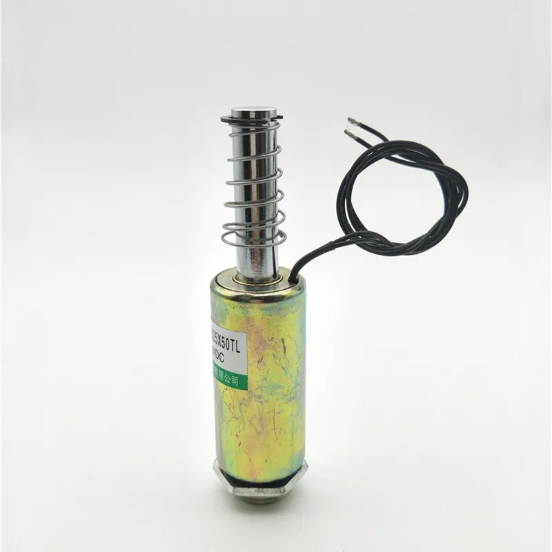 Высокое качество DC 12/24V 10mm 300g нажимной Тип трубчатый соленоид движения