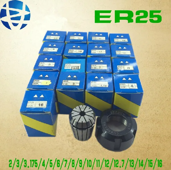 Фрезерный Режущий патрон станка ER25 15 шт. 3-16 мм пружинный Зажимной фрезерный