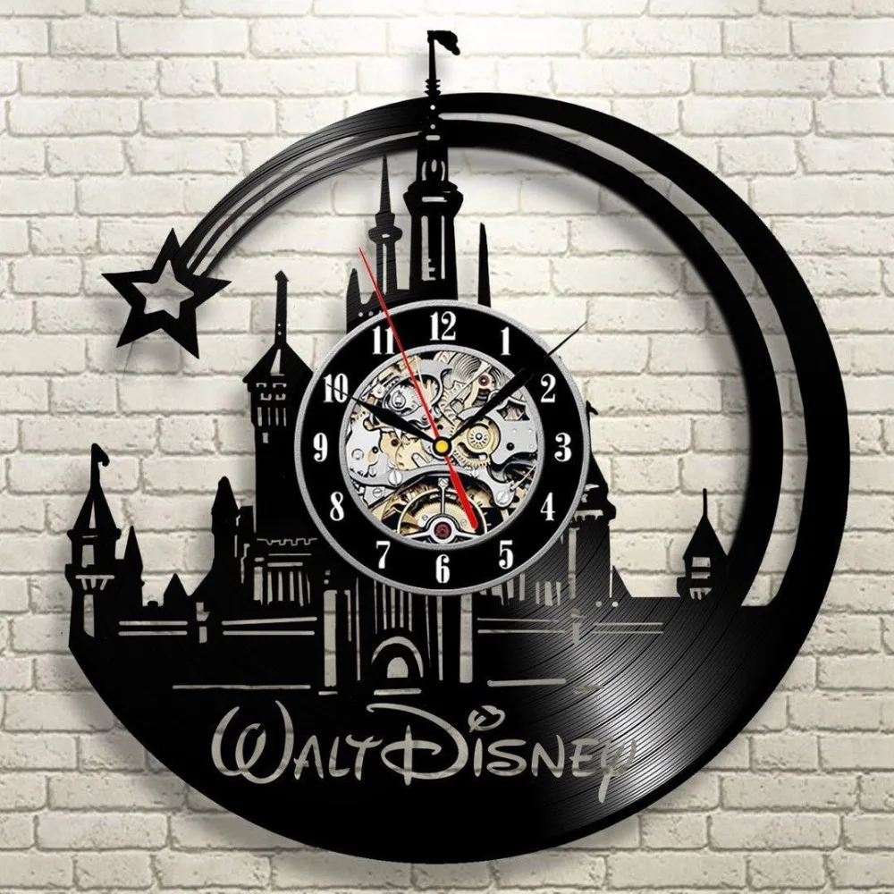 

Large CD Vinyl Record Wall Clock Modern Cartoon Design Wall Watch Living Room Home Decor Clock Relogio Parede for Children Gifts