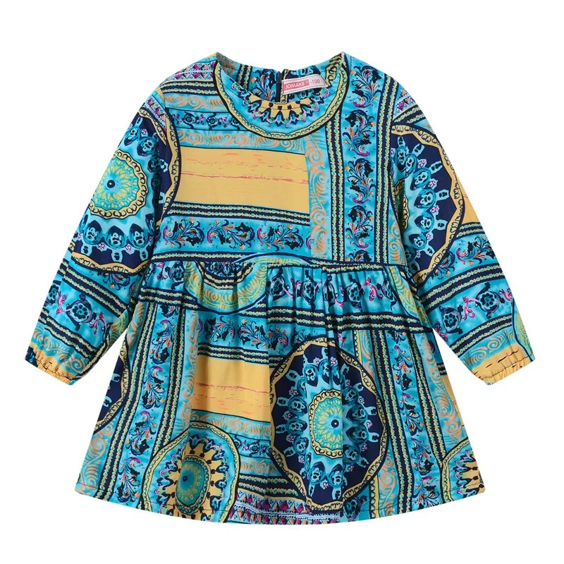 Детское платье с длинными рукавами Сезон весна осень Модная новая одежда