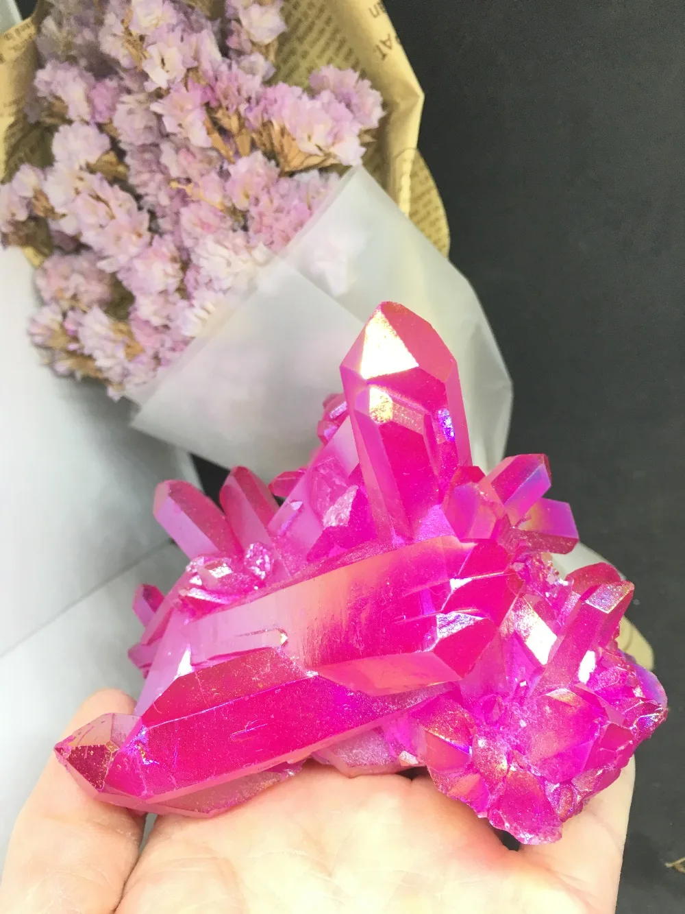 PRETTY Aura кварцевый кристалл висмута титана кремния скопления образцов|specimen| |