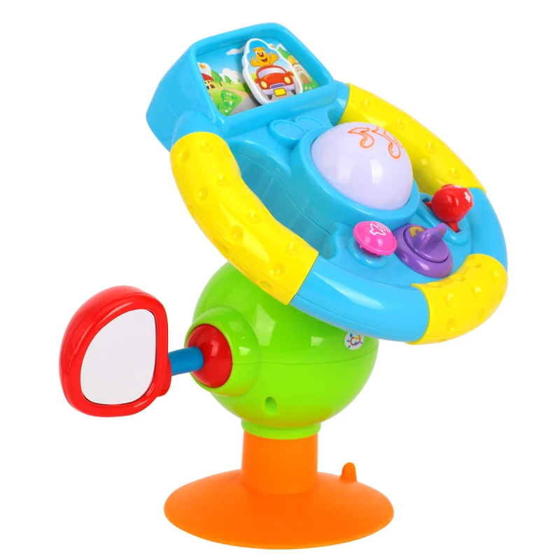 Детская игрушечная машинка обучающая вождение рулевое колесо воспроизведение