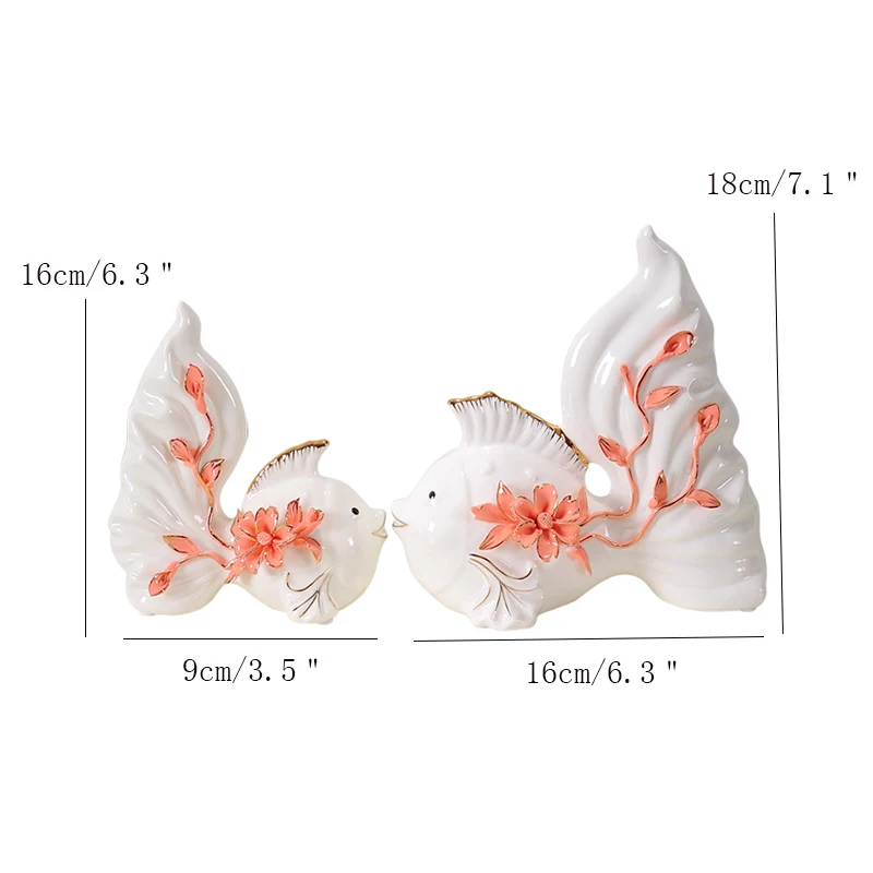 

Creative Ceramic Goldfish Desktop Ornaments Multi-Function Home Decoration Living Room Desktop Crafts High-End Wedding Gifts