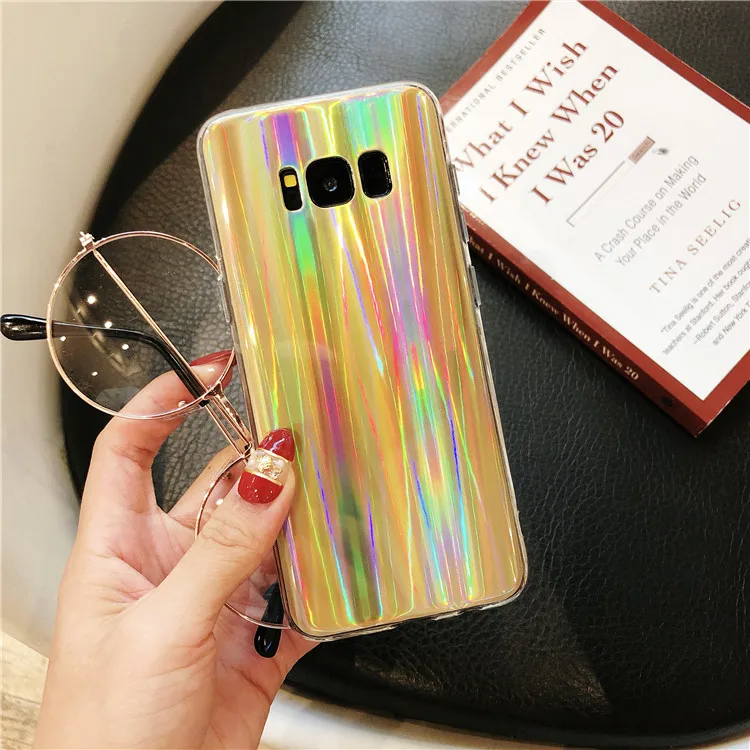 Hot Blue Laser Beam Glitter TPU Cases for Huawei P10 P20 P30 Lite Pro Mate 20 P Smart 2019 Honor 9 8X Glossy Capa |