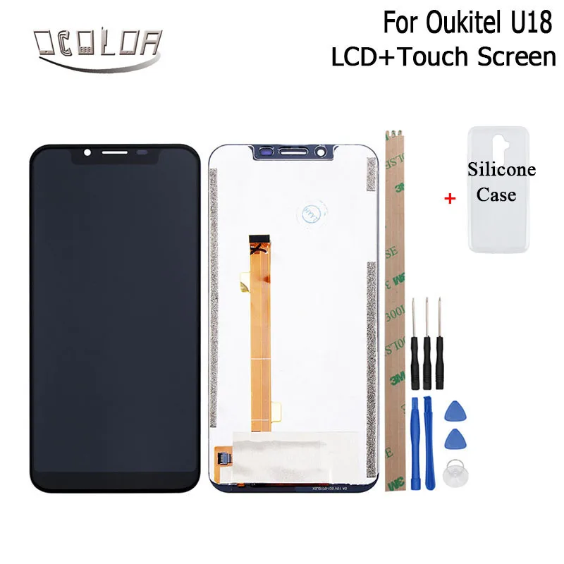 Ocolor для Oukitel U18 ЖК дисплей и сенсорный экран с инструментами клеем + чехол 5 85 &quotдля