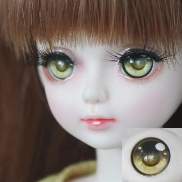color 5 1 пара SD кукла 1/3 1/4 1/6 BJD глаза для кукол 14 мм 16 мм 18 мм полукруглый акрил глаза для BJD кукла игрушка - Цвет: color 5