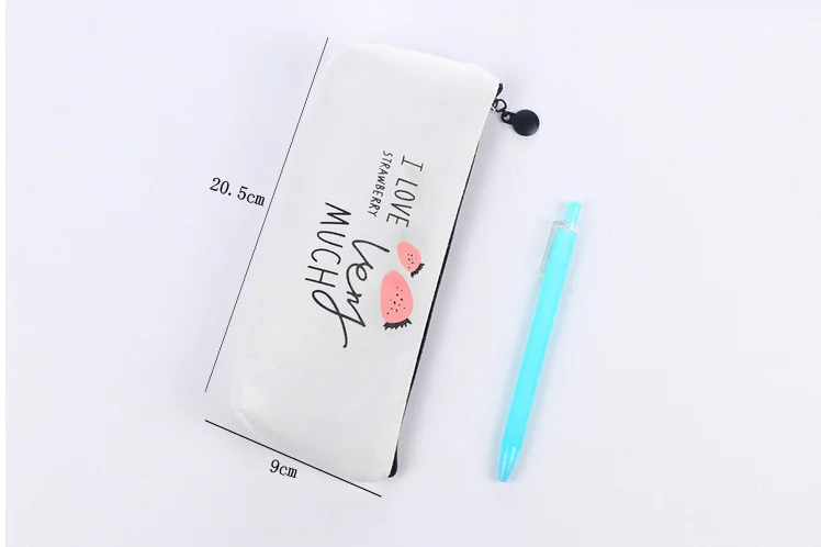 Холщовый чехол для карандашей с изображением свежих фруктов граната клубники