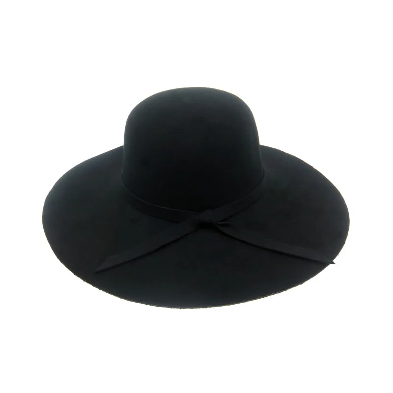Осень зима лето мода fedoras Винтаж чистый Для женщин Beach Sun hat Женский волны большой