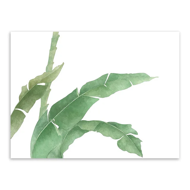 FGHGF скандинавский акварельный прохладный зеленый лист цветочный растительный