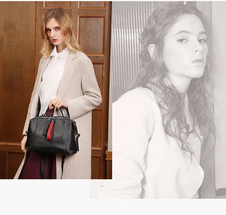 New Luxury Women Bag Genuine Leather Ladies Handbag Leather Shoulder Messnger Bags Women Hobos Bag Fashion Female Bag