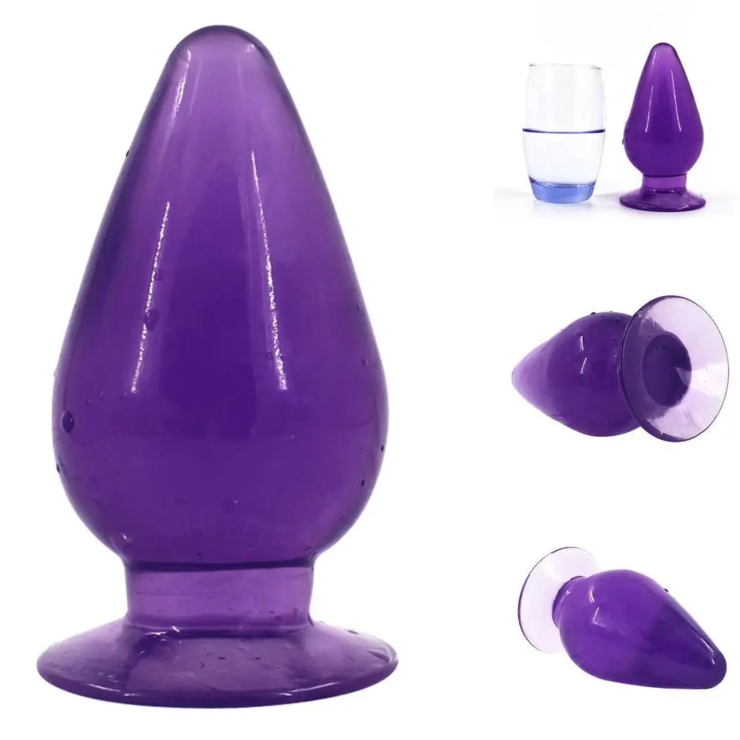 New TPE Butt Plug Anal Toy Black Purple Massager Stimulation Sex Toys |