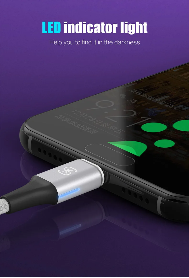 Автомобильные магнитные usb-кабели для зарядки 5A Type C, супер быстрый QC 4,0 для Huawei p20 lite plus Huawei Mate 20 Pro Honor 10 phone SIKAI