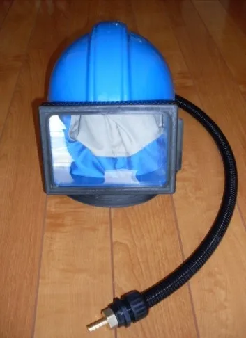 Бесплатная доставка синий Пескоструйный шлем/Пескоструйная маска с воздушным