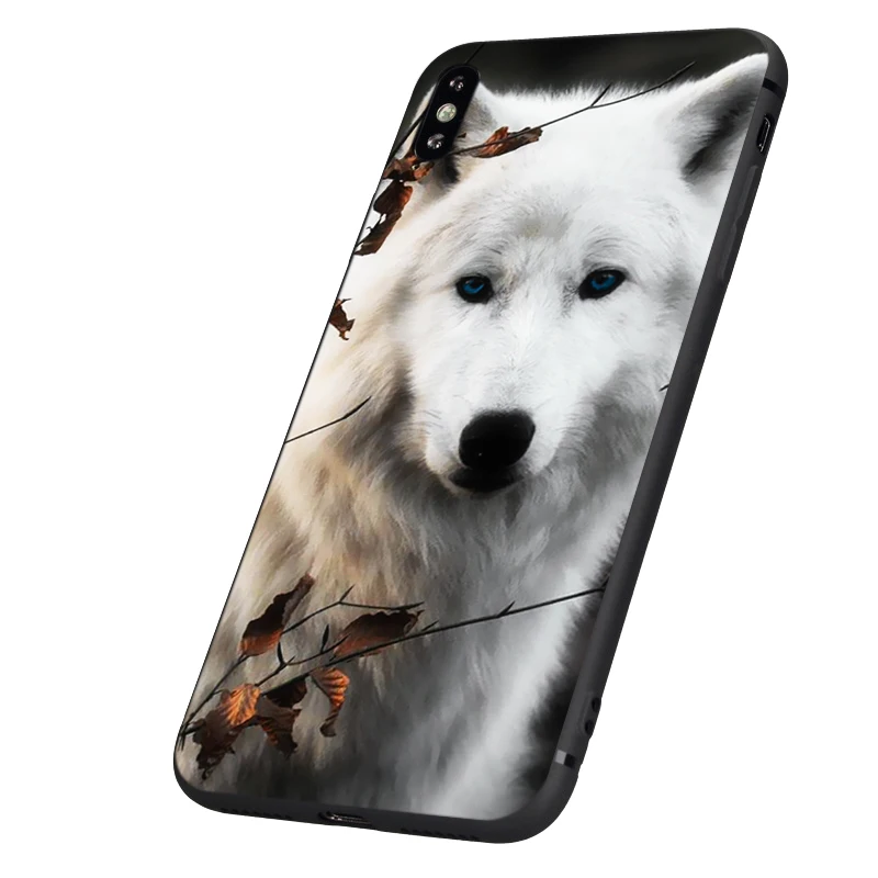 Черный чехол ТПУ для iphone 5 5s se 6 6s 7 8 plus x 10 чехол силиконовый чехол для iphone XR XS MAX чехол темный Ночной Волк