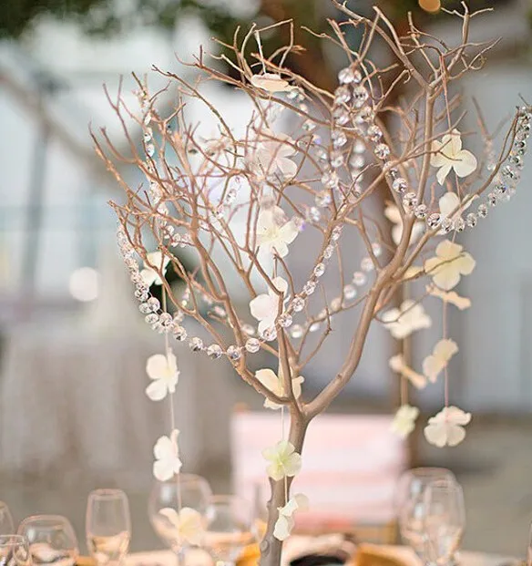 

330FT ( 100Meters ) Crystal 14mm Acrylic Clear Octagon Beads Garlands Stand Garlands For Christmas Hanging Wedding Decor Trees