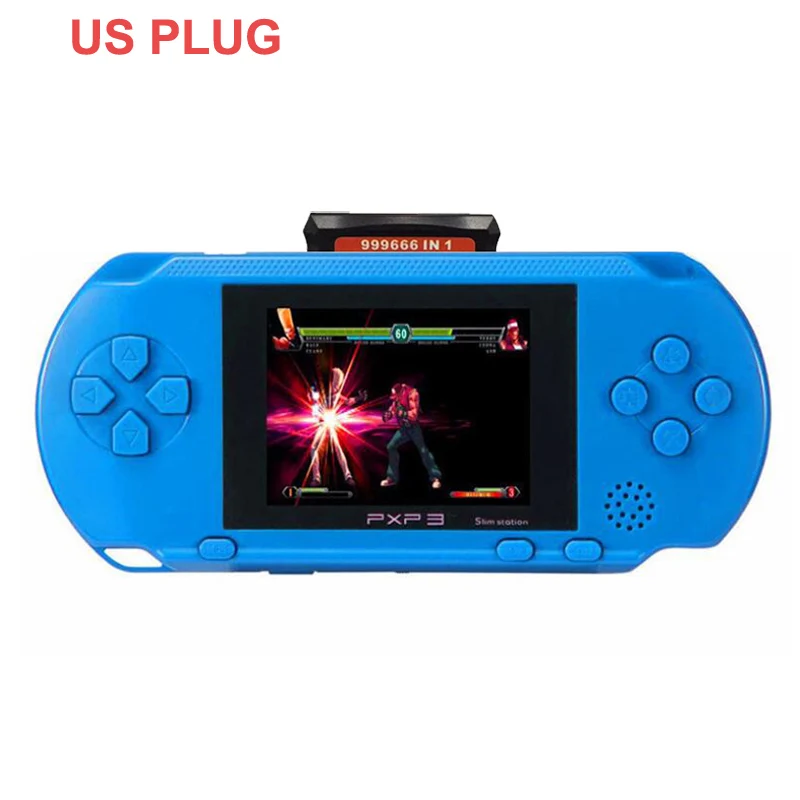 Lightblue-US Портативный 3 дюймов 16 бит PXP3 тонкий станция портативная игровая приставка в видеоплееры с 2 шт. карточная игра игровая консоль встроенный 150 футболки с принтами на тему классических игр - Цвет: Lightblue-US
