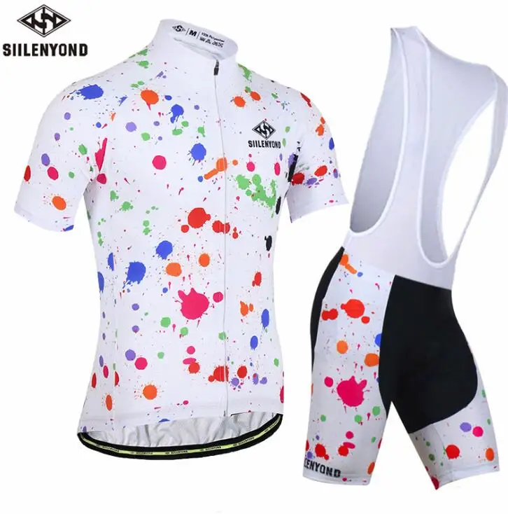 Jersey and bib Pants Siilenyond полиэстер Pro Велоспорт Джерси набор MTB велосипед одежда спортивная одежда велосипед Одежда Майо Ropa Ciclismo Велоспорт Комплект - Цвет: Jersey and bib Pants
