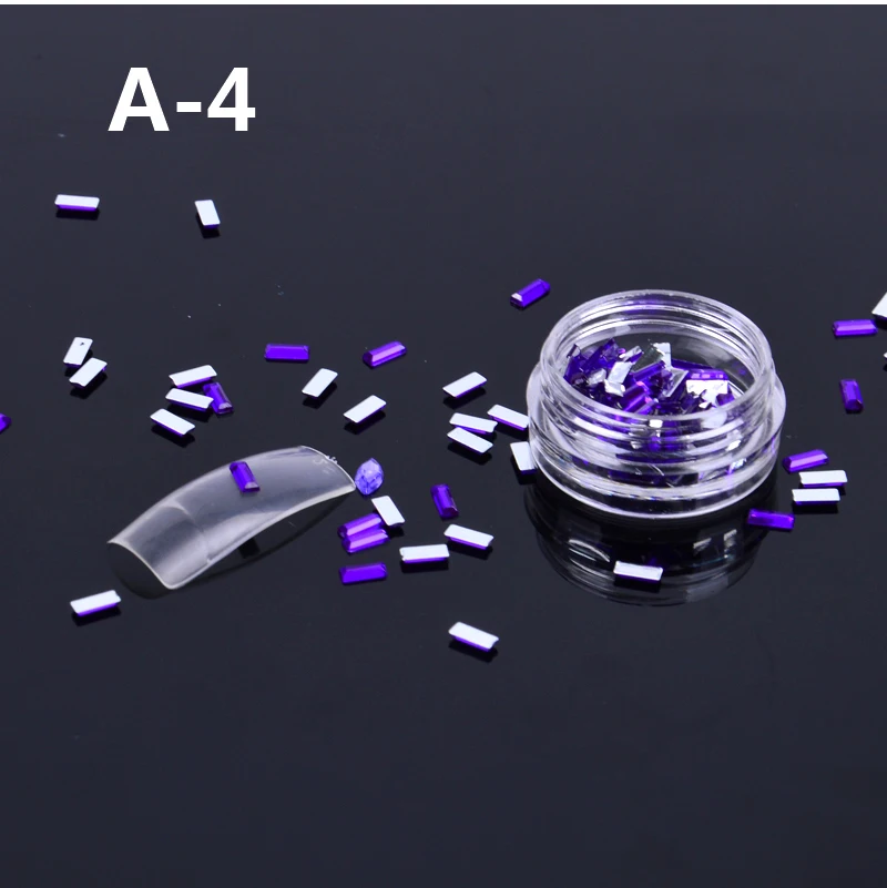 1 коробка Стразы ab Crystal камешки для дизайна ногтей Стразы Фольга задняя крышка для Naill алмазы блестящие сандалии с украшениями, советы 24 Цвета на выбор