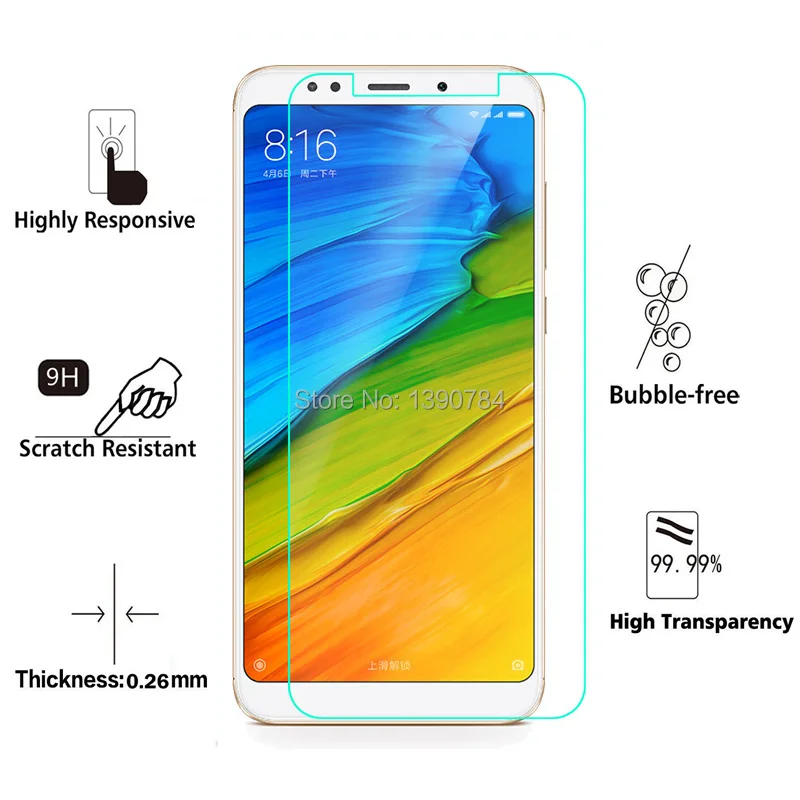 10 шт. закаленное Стекло для Xiaomi Redmi 5 Экран протектор 9 H 2.5D мобильный телефон