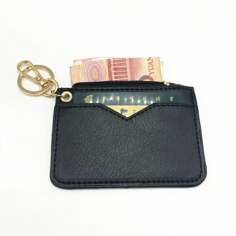 Мужской Rfid держатель для карт мини ультра тонкий чехол для карт леди простой модный кожаный брелок для ключей портмоне тонкий кошелек для карт